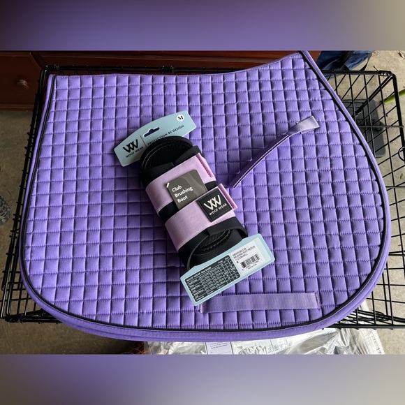 - Bundle- lavender PRI all purpose English jumping saddle pad, M woof wear… - Picture 1 of 1